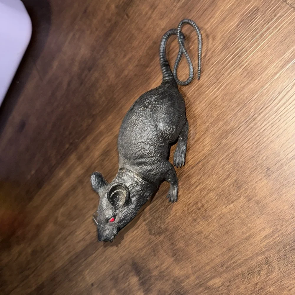 Realistic Black Mouse Toy for Small Pets